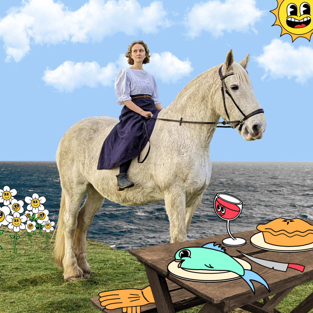 Frankie Archer sitting on a horse